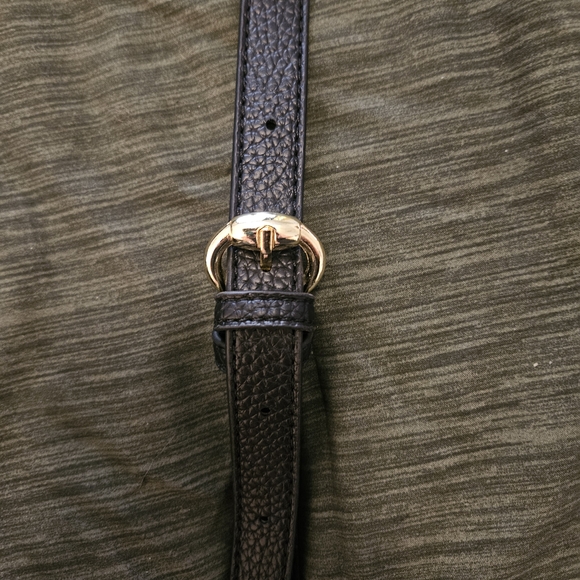 Black Pebbled Leather Crossbody Bag - Picture 4 of 5